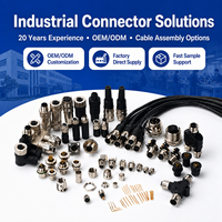 Connecteur M12 circulaire étanche IP67 industriel pour câble, 3, 7, 8, 9, 10, 12, 13, 14, 16 broches (M5, M8, M9, M16, M23, 7/8, 2, 3, 4, 5, 6, 7, 8, 9, 10, 12, 13, 14, 16)