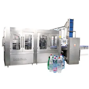 JIANGMEN-máquina de llenado de agua Mineral, enjuague automático, botella de llenado