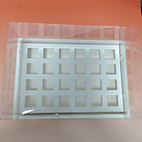 XJH vente en gros tasse cadeau de boîte à gâteau blanche, emballage de boîte à cupcake blanche, boîtes à dessert à couverture transparente avec couvercle transparent