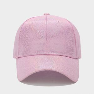 High Quality Dobby Common Dad Cap New Bright PU Leather Hard <b>Top</b> Cap Sporty Image Casual Baseball Unisex Outdoor Sun Protection - Product Image 3