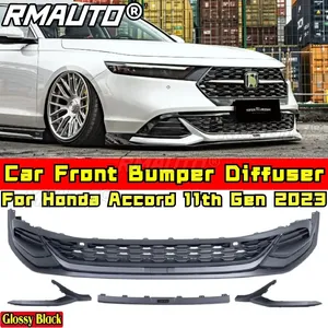 Kit carrosserie pour Accord, séparateur de pare-chocs noir brillant style YOFER, lèvre de pare-chocs avant pour Honda Accord 11e génération 2023, accessoires de voiture - Product Image 2