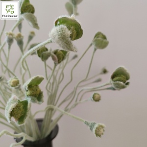 Fiore di Papavero Artificiale da 65 cm con Stelo Floccato Pieghevole, Decorazione per Casa e Accessori per Fotografia, Papaveri Arancioni - Product Image 2