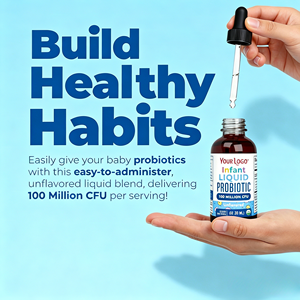 Gotas de Aceite Probiótico Líquido para Bebés, Suplemento Dietético, Fórmula Personalizada, Apoyo a la Salud <span class=keywords><strong>Intestinal</strong></span>, Alivio de la <span class=keywords><strong>Diarrea</strong></span> y el Estreñimiento, Fabricación GMP OEM - Product Image 2