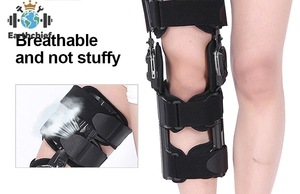 Tutore per Stabilizzazione della Rotula Aperta con Cerniere Laterali per Immobilizzazione e Riabilitazione del Ginocchio, Immobilizzatore Ginocchio OA ROM, Supporto Gamba - Product Image 4