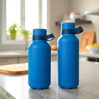 Botol Termos Stainless Steel Bebas BPA 500 750ml Warna Kustom, Mulut Kecil, Anti Bocor, Cocok untuk Kantor, Berkemah, Mendaki Gunung, Tempat Minum