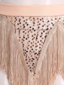Pañuelo de cintura para danza del vientre para mujer, con lentejuelas y flecos, panel triangular, accesorio para festivales tribales y fiestas rave, personalizable - Product Image 4