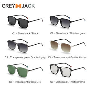 Lunettes de soleil unisexes Grey Jack, monture TR90, verres polarisés photochromiques UV400, pour la conduite et les activités de plein air - Product Image 1