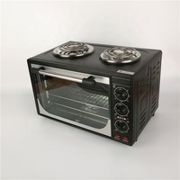 Four Mini-Gril Électrique Multifonctionnel 30L avec 2 Plaques Chauffantes, Idéal pour Pizza, Fruits et Barbecue