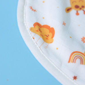 Giraffe e pianeti in cotone neonato personalizzato stampa mussola fasciante traspirante coperta di mussola per neonato bavaglini da lavaggio per neonato - Product Image 2