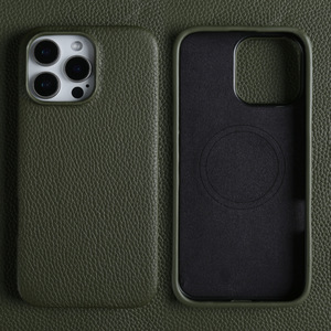 Funda de Cuero Genuino para <span class=keywords><strong>iPhone</strong></span>, Hecha a Mano, Anti-Rayones, Resistente a Huellas Dactilares, Protección Total para <span class=keywords><strong>iPhone</strong></span> 17 16 15 14 <span class=keywords><strong>13</strong></span> - Product Image 4
