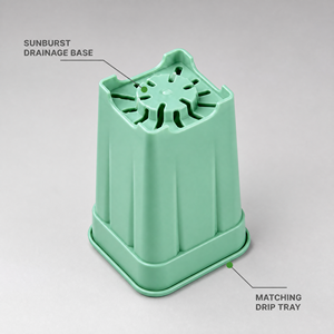 Ensemble de pots de pépinière carrés hauts de haute qualité, couleurs pastel, <span class=keywords><strong>en</strong></span> plastique, avec pieds d'angle pour plantes d'intérieur, <span class=keywords><strong>fleurs</strong></span> et herbes - Product Image 3