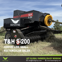 Presse à balles carrées de petite taille T&H International de haute qualité, meilleur prix, haute productivité, garantie 1 an pour les industries agricoles