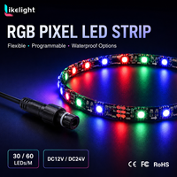 UCS1903 Dream Color LED-Band DC12V 60 LEDs pro Meter WS2811 RGB Pixel-Streifen für Architektonische Hintergrundbeleuchtungsprojekte und Effekte