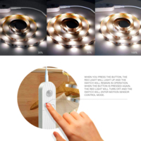Bande lumineuse LED USB 1M 2M 3M avec capteur de mouvement PIR, étanche, 2835 SMD, éclairage sous armoire, lit, cuisine