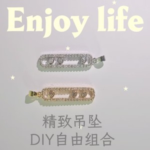สร้อยคอเพชรซิก้าจี้รูปทรงเรขาคณิตสำหรับผู้หญิง สีเงิน สีทอง สวมใส่ได้ทุกวัน คุณภาพสูง โซ่คล้องไหปลาร้าประดับเพชรเต็มเส้น - Product Image 3