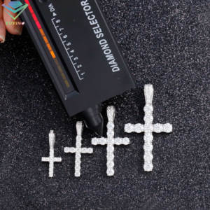 Colgante de Cruz Listo para Enviar, 2mm 3mm 4mm 5mm, Plata 925, Pasa el Probador de Diamantes VVS, para Cadena, Moissanita Estilo Tenis - Product Image 2
