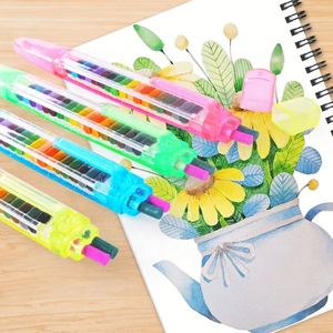 Stylo créatif arc-en-ciel en plastique, pinceau de coloriage, ensemble de bricolage pour enfants, art graffiti, 20 crayons de peinture colorés - Product Image 4