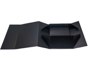 Boîte cadeau pour chaussures noire personnalisée écologique avec fermeture magnétique, finition brillante ou mate