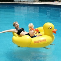 Flotteur de piscine gonflable jaune, île, moteur canard jaune, nouveau produit