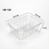 Conteneur en plastique transparent de grande capacité pour les en-cas de boulangerie, boîtes de rangement réutilisables pour gâteaux, pain et aliments