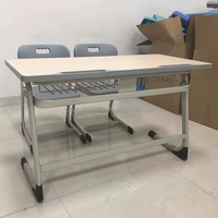 Ensemble bureau et chaise en métal robuste Zoshine pour étudiants, idéal pour la maison, la salle d'étude, la salle de classe et les amphithéâtres universitaires