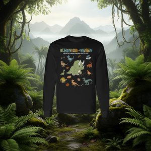 T-shirt a maniche lunghe con dinosauro Behavior-Saurus per analisti del comportamento - Product Image 3