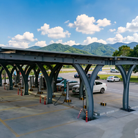 Structure en acier ZAM/HDG pour carport solaire avec garantie de performance de 25 ans pour le stationnement résidentiel