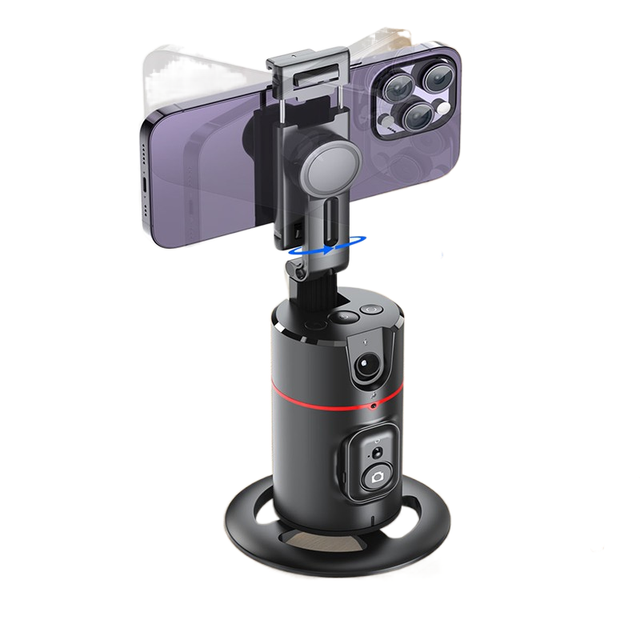 Hot Selling AI Auto Face Tracking 360 Gimbal with LED Light Premium Stabilizersr for Live Streaming Vlog Shooting