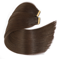 Extensions de cheveux humains à bandes adhésives invisibles Remy double drawn, vente en gros d'usine, 40 pièces/paquet, extensions lisses à bandes adhésives