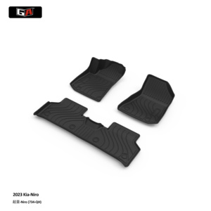 Set Completo GA di 3 Tappetini Auto di Lusso in TPE Impermeabili e Resistenti, Spessore 3,5mm per <span class=keywords><strong>Kia</strong></span> <span class=keywords><strong>Niro</strong></span> 2023 - Product Image 2