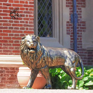 Escultura de <span class=keywords><strong>León</strong></span> de Bronce Fundido de Tamaño Real para Decoración de Parques al Aire Libre BLVE - Product Image 4