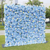 NINI Moderne Elegante Realistische Zijden Bloemenwand Gordijn 3D Opvouwbaar Op Maat Gemaakte Kleuren Handgemaakt Antibacteriële Bloemenwand voor Feestdagen
