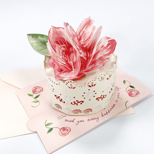 2025 nouvelles cartes de voeux de gâteau sucré 3D Pop up cartes de voeux d'<span class=keywords><strong>anniversaire</strong></span> avec enveloppes pour enfants femmes amis - Product Image 2