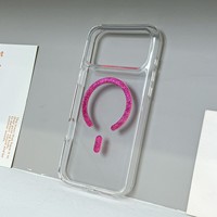 Étui magnétique anti-jaunissement résistant aux chocs PRT pour 18 11 2.5mm PC+Acrylique, coque transparente fine et protectrice