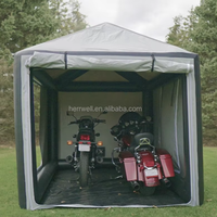 Couverture gonflable portative de moto de taille de coutume imperméable UV Garage de stationnement Mini Garage de moto tente gonflable de moto