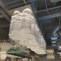 Lámpara de Araña de Cristal K9 de Lujo para Vestíbulo de Hotel, Decoración Moderna Personalizada