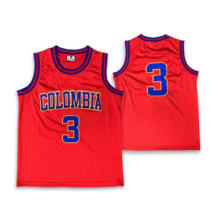 Camisetas de baloncesto personalizadas, uniforme de diseño bordado, Logo en blanco, malla roja