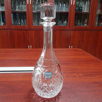 Ensemble de carafes en verre Globe personnalisé 900ML bouteille 90cl carafe à vin whisky de luxe 32OZ avec couvercle en verre