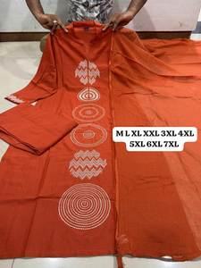 ชุดเดรสอินเดียสำหรับผู้หญิง ชุดคุर्ตาผ้าฝ้าย 3 ชิ้น ลายพิมพ์ดอกไม้ ชุดฤดูร้อนพร้อมผ้าคลุมไหล่และกางเกง ชุดพื้นเมืองแบบดั้งเดิม - Product Image 5