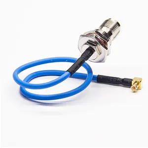 Conector de cabo por atacado tipo n para conector sma plug cabo coaxial rg402 rf azul 50ohm