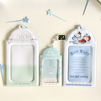 Porte-cartes en PVC personnalisé de 6 pouces en gros, simple, avec logo d'idole, sac à cartes, pendentif, rangement, protecteurs de cartes pour objets de collection
