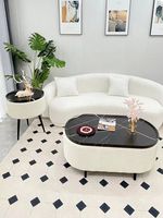 Sac souple de rangement de luxe léger combinaison table basse simple ménage sac souple rond petite table à thé canapé côté quelques