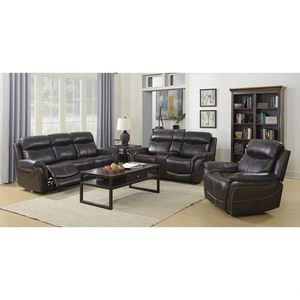 Sofá de Cuero de Lujo para Sala de Estar, Muebles para el Hogar de Alta Calidad, Sofá Clásico Reclinable Eléctrico, Juego de Sofás Seccionales - Product Image 3