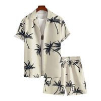Ensemble décontracté d'été neuf pour homme, style européen et américain, en tricot à séchage rapide, avec chemise à col et short assorti, vente en gros sur mesure