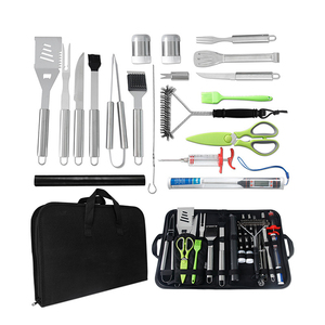 Venta al por mayor portátil 34PCS BBQ Grill Tools Set Acero inoxidable Complete Grilling Accessories <span class=keywords><strong>con</strong></span> bolsa de almacenamiento para barbacoa Camping - Product Image 3