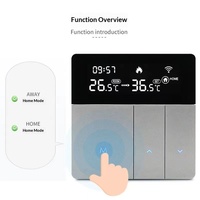 Tuya Düğmeli Termostat WiFi APP Uzaktan Kumanda, Elektrikli Su Yerden Isıtma Kazan Paneli Evrensel Kullanım için PC Malzemeli