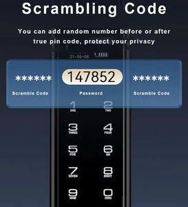 3D Gesicht wasserdicht Schiebetür Finger abdruck Digital Tuya Smart Lock Aluminium Türschloss Gesichts erkennung Türschloss - Product Image 5