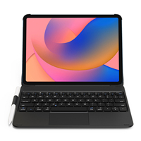 Clavier détachable rétroéclairé 7-RGB avec support pour stylet, clavier sans fil personnalisé OEM avec couverture pour iPad 10,9 pouces