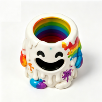 Pot à pinceaux blanc professionnel exclusif OEM, modèle en PVC écologique, caractéristiques personnalisées pour les collectionneurs, unisexe