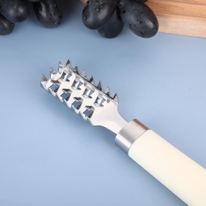 Écailleur à poisson en acier inoxydable, couteau à fruits de mer, outil de cuisine, grattoir à écailles de poisson - Product Image 2